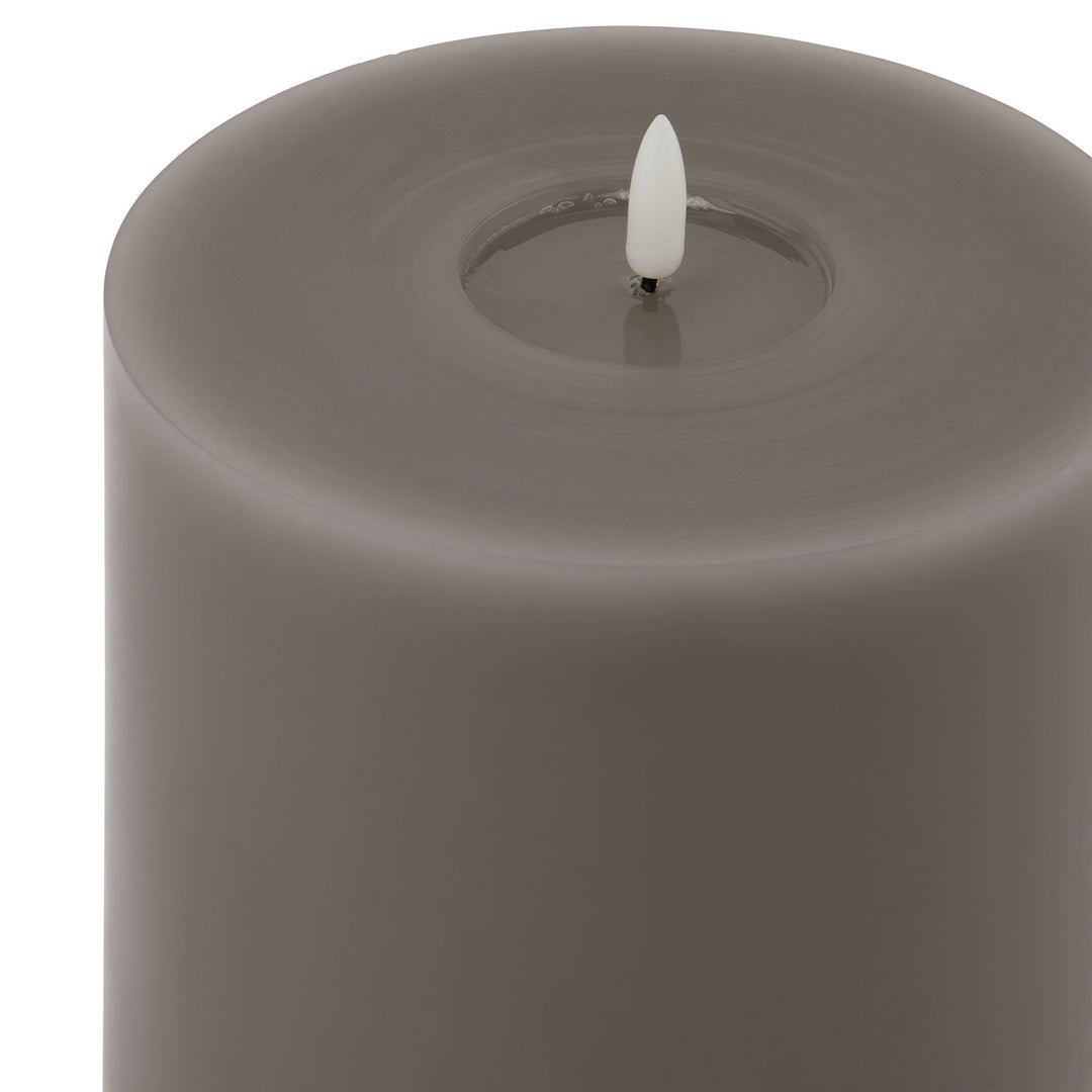 Luxe Melt Effect 6x8 Grey LED Wax Candle