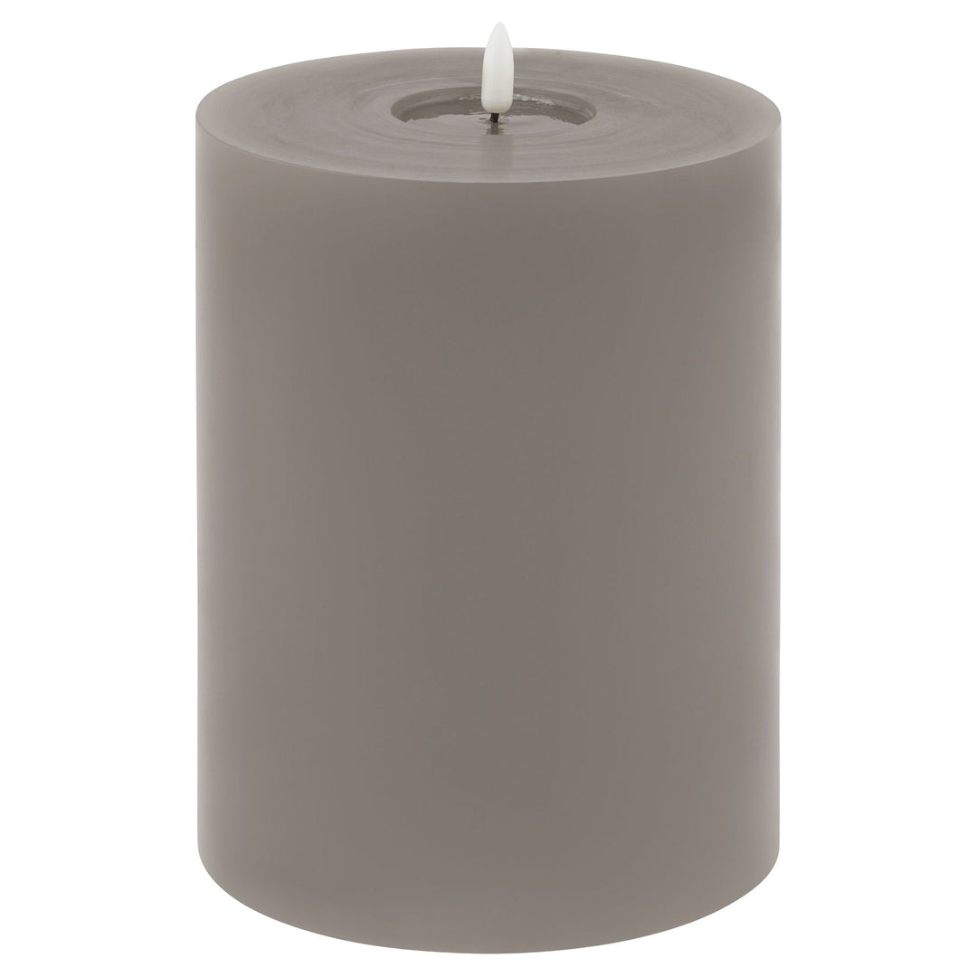 Luxe Melt Effect 6x8 Grey LED Wax Candle