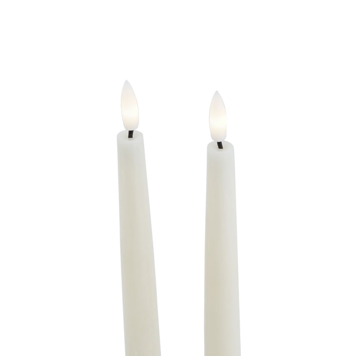 Luxe S/2 Taupe LED Wax Dinner Candles