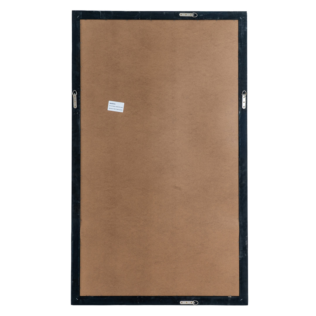 Black Wood Large Window Mirror