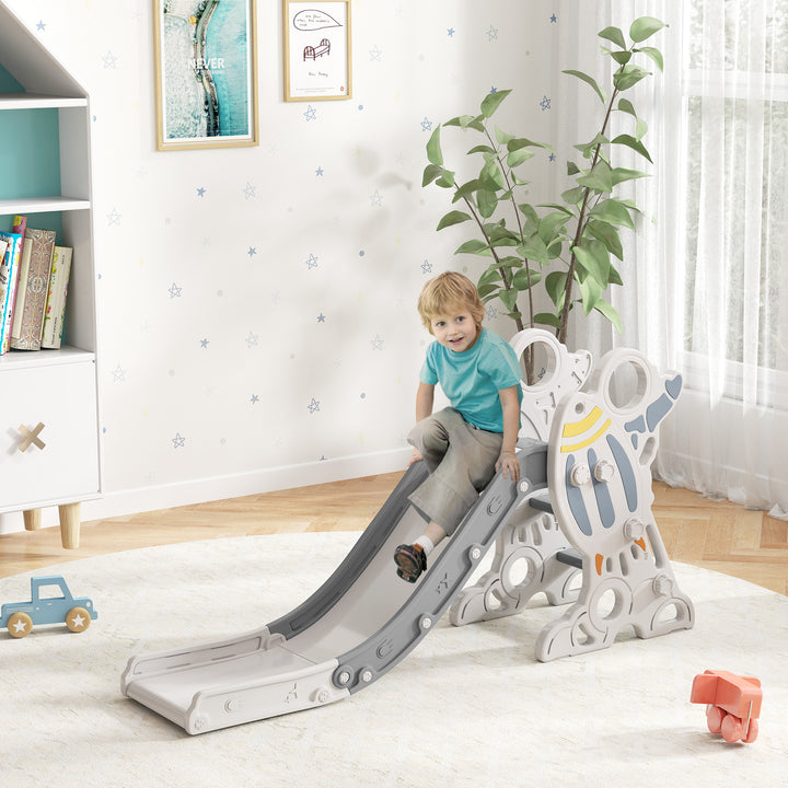 AIYAPLAY Kids Slide Indoor Freestanding Baby Slide Space Theme for Ages 1.5-3 Years - Grey