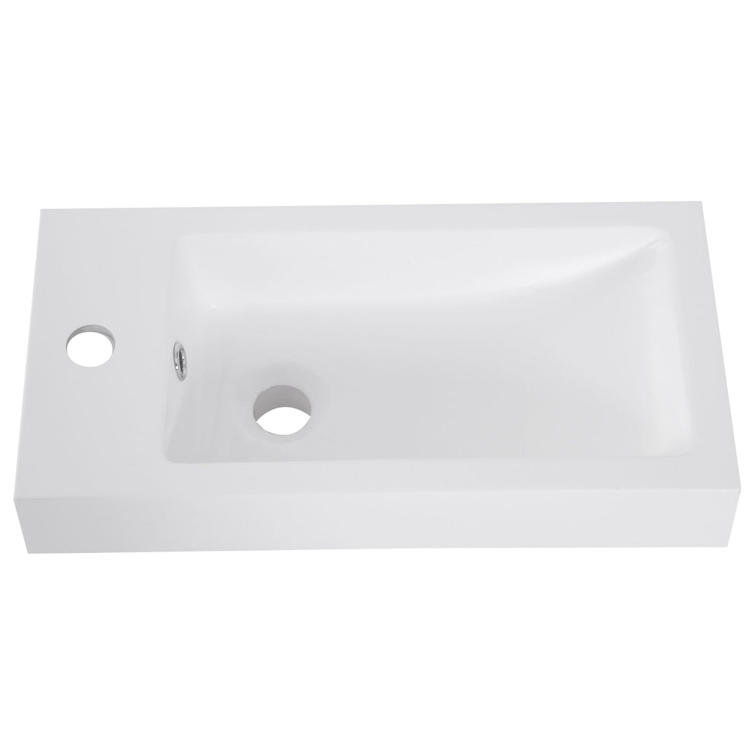 kleankin 500mm Freestanding Vanity Unit Under Sink Bathroom Vanity w/Ceramic Basin & Storage Cabinet Home Furniture-White