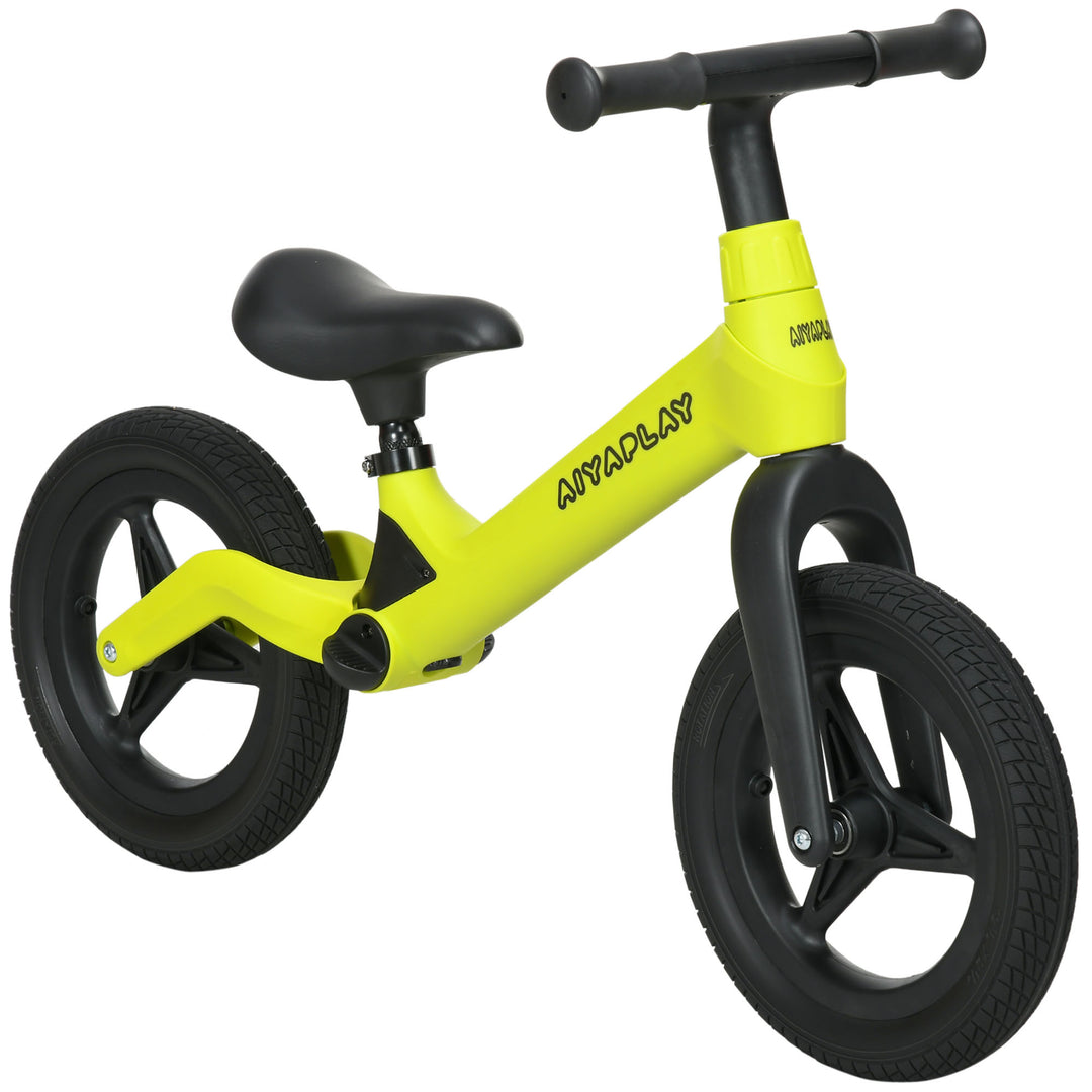 Balance Bike with Adjustable Seat and Handlebar, 30-60 Months up to 25kg - Green