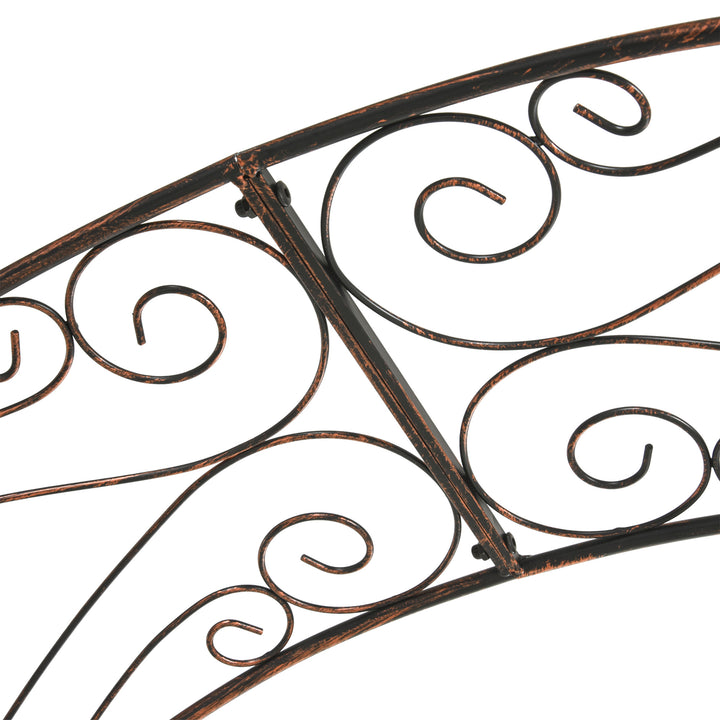 Metal Decorative Garden Rose Arch Arbour Trellis for Climbing Plants Support Archway Wedding Gate 120L x 30W x 226H (cm)