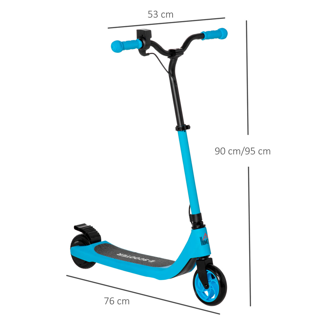 Electric Scooter, 120W Motor E-Scooter w/ Battery Display, Adjustable Height, Rear Brake for Ages 6+ Years - Blue