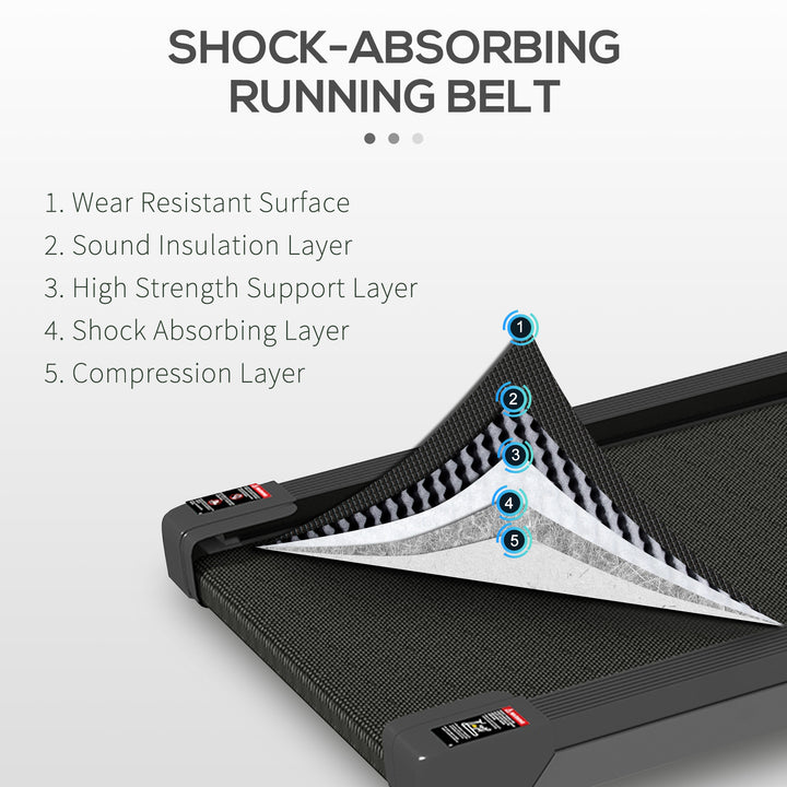 SPORTNOW Walking Pad, Under Desk Treadmill, Installation-Free Jogging Machine, 1-6km/h, with Remote Control and LED Display for Home Gym Office