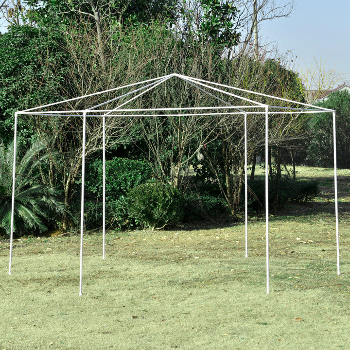 Outsunny 4m Canopy Rentals, Hexagonal Gazebo Canopy Party Tent with 6 Removable Side Walls for Outdoor Event with Windows and Doors, Black