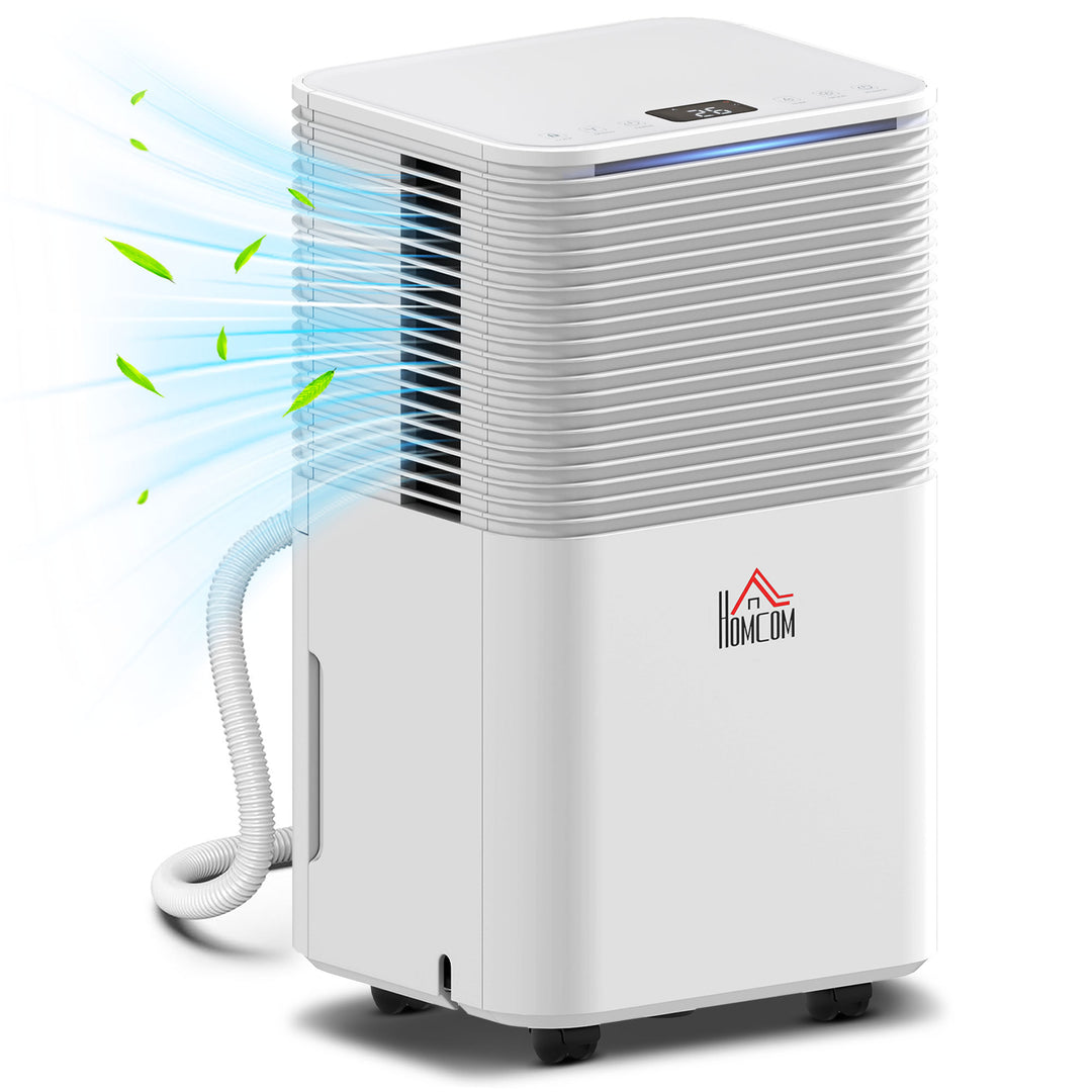 Portable Quiet Electric Dehumidifier with 3 Modes-White