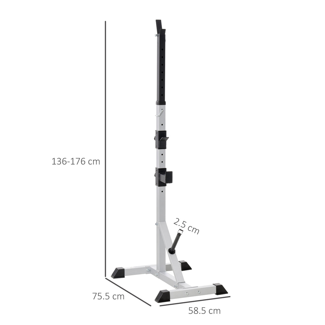 Weights Bar Barbell Rack Squat Stand Adjustable Portable Weight Lifting Suitable For Home Gym Training Work Out