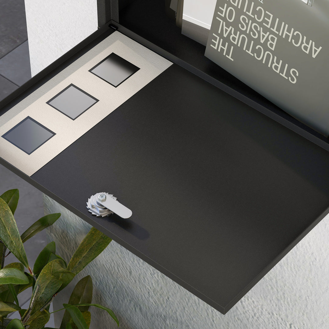 Wall Mounted Letterbox, Weatherproof Post Box with 2 Keys