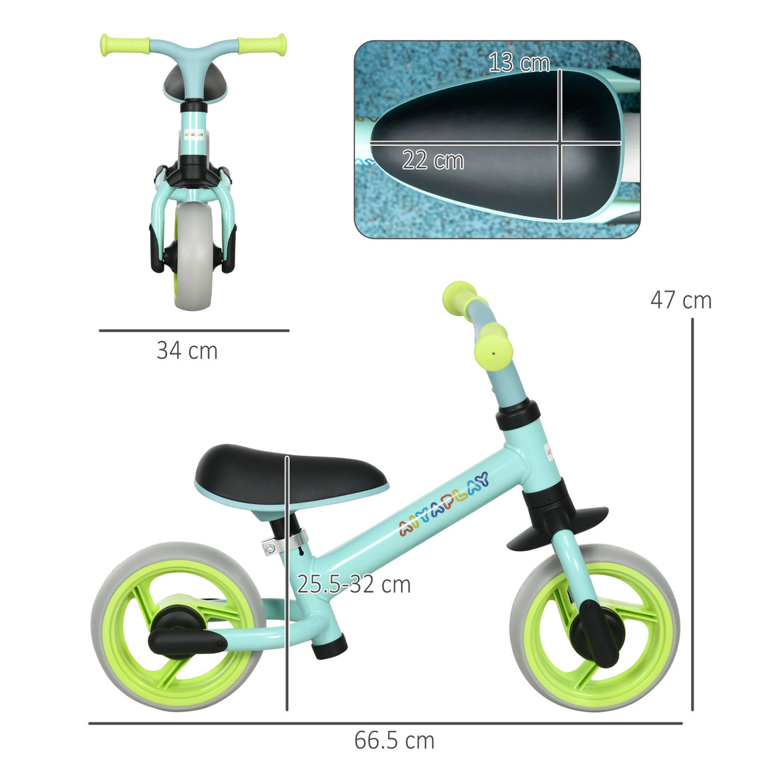 8" Balance Bike, Lightweight Training Bike for Children, with Adjustable Seat, EVA Wheels, Easy installation - Green