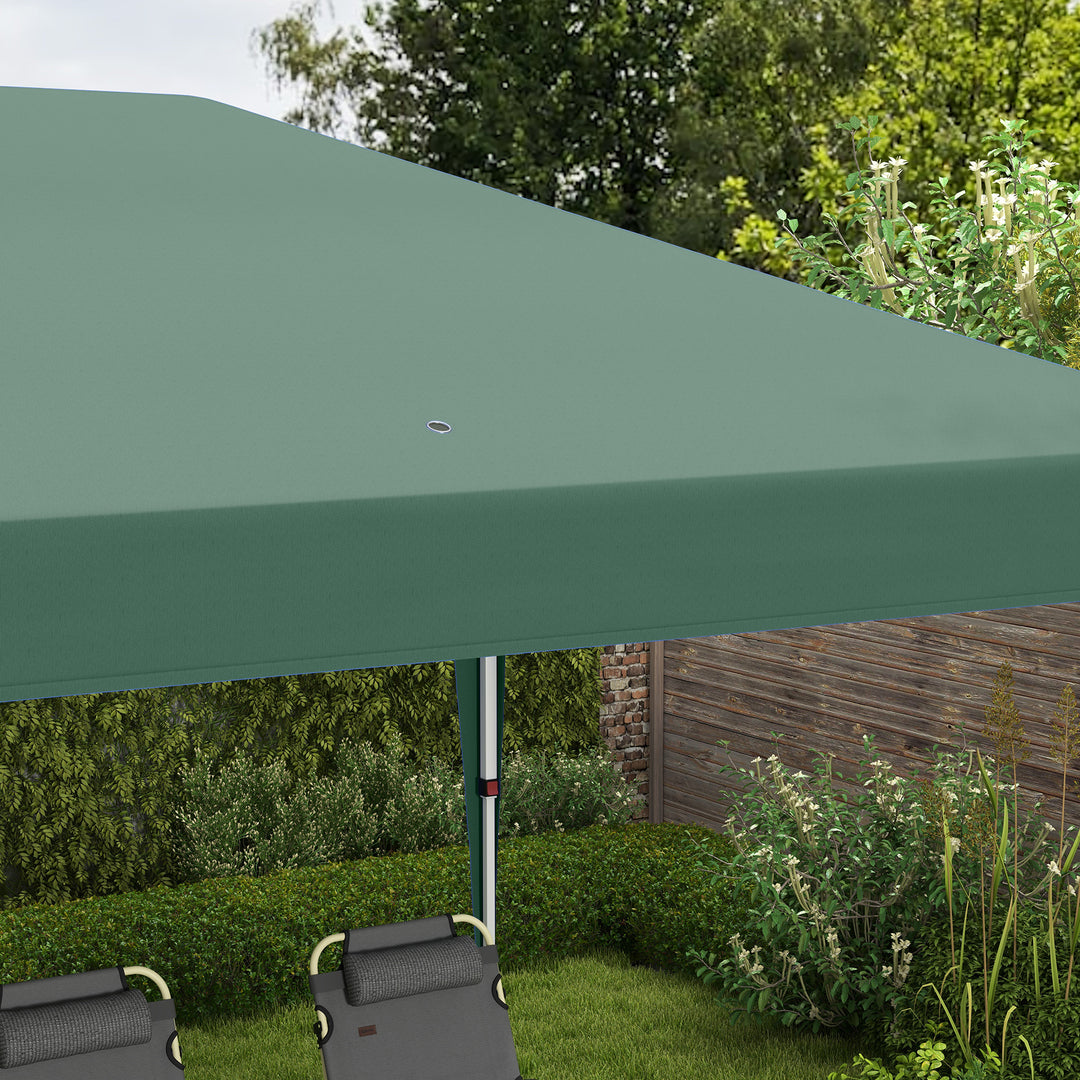 Outsunny Pop Up Gazebo, Double Roof Foldable Canopy Tent, Wedding Awning Canopy w/ Carrying Bag, 6 m x 3 m x 2.65 m, Green