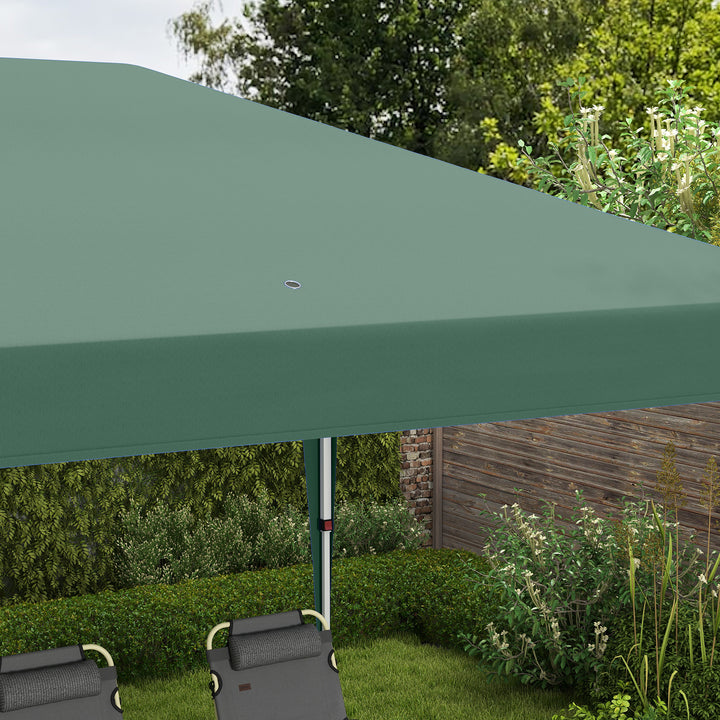 Outsunny Pop Up Gazebo, Double Roof Foldable Canopy Tent, Wedding Awning Canopy w/ Carrying Bag, 6 m x 3 m x 2.65 m, Green