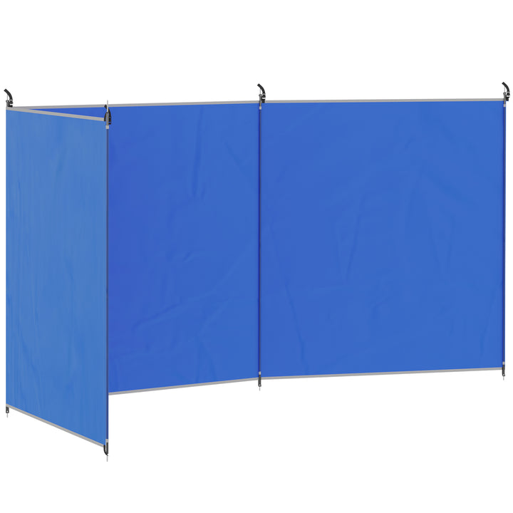 5 Pole Camping Windbreaks, Beach Wind Shield Shelter with Carry Bag 540cm x 150cm