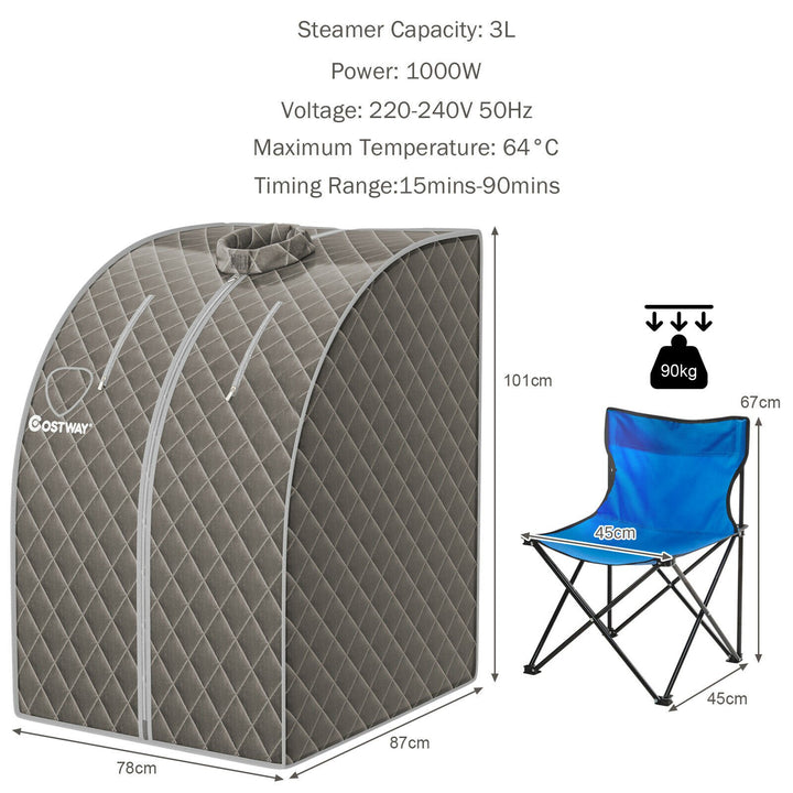 3L Portable Steam Sauna Full Body Slimming Detox Tent