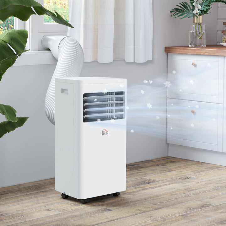 Mobile Air Conditioner White W/ Remote Control Cooling Dehumidifying Ventilating - 650W