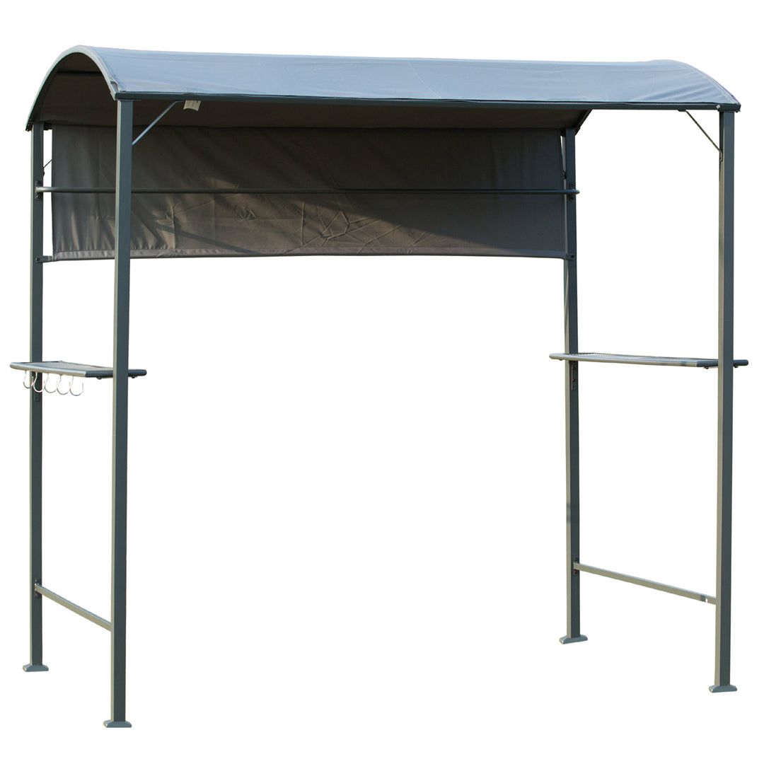 Metal Frame Outdoor BBQ Canopy Grey