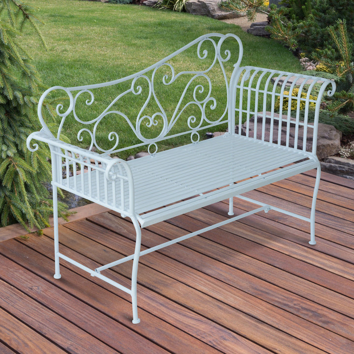 Metal Bench-White