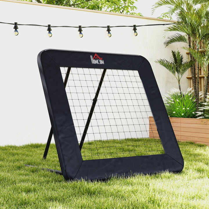 HOMCOM Football Training Net, Adjustable Angle Pitch Back Training Rebounder Net, Target Goal w/ Quick Folding Design