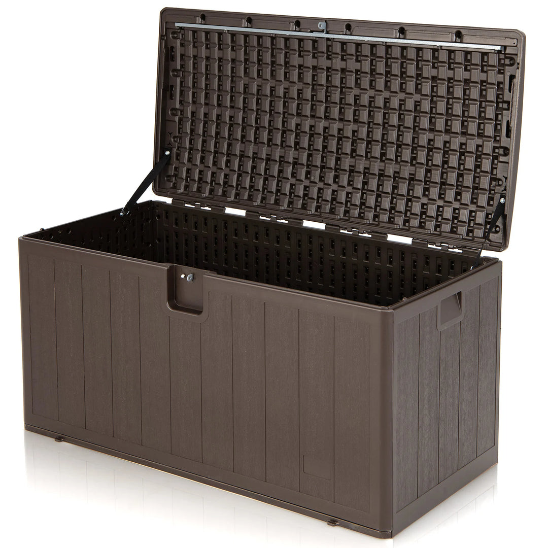 400L Outdoor Storage Deck Box wIth Lockable Cover