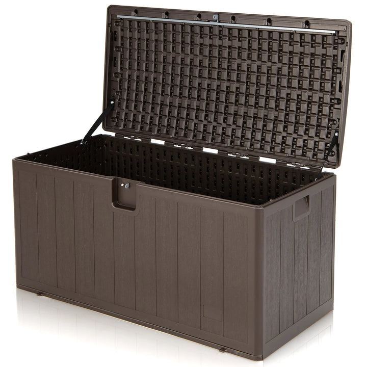 400L Outdoor Storage Deck Box wIth Lockable Cover