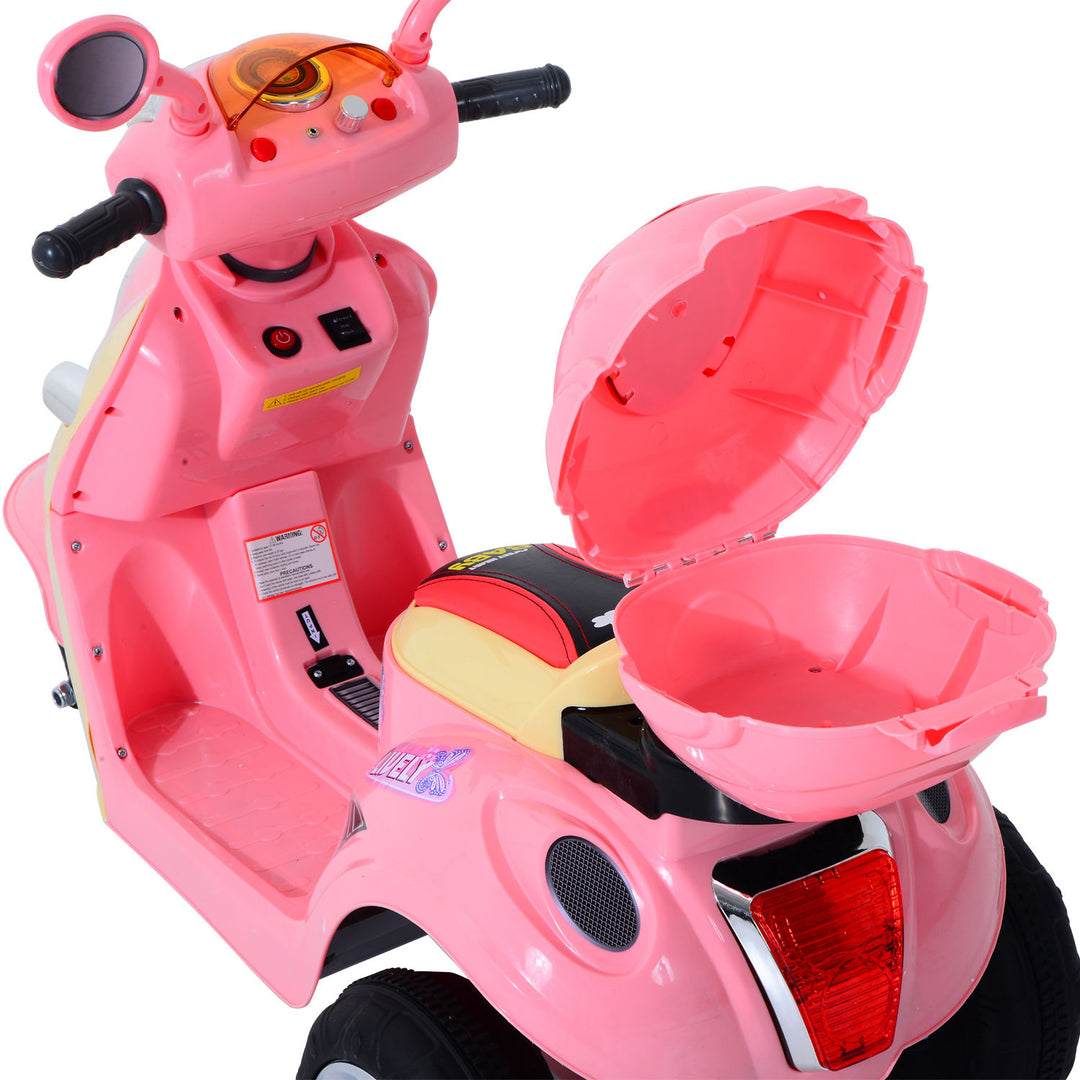 Toy Motorbike Plastic Music Playing Electric Ride-On Motorbike w/ Lights Pink