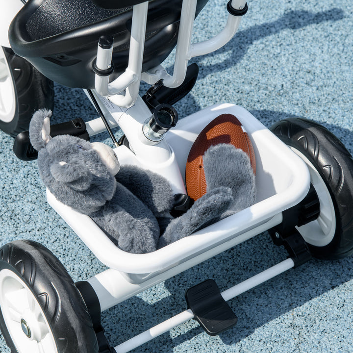 Baby Tricycle W/Handle-White/Black