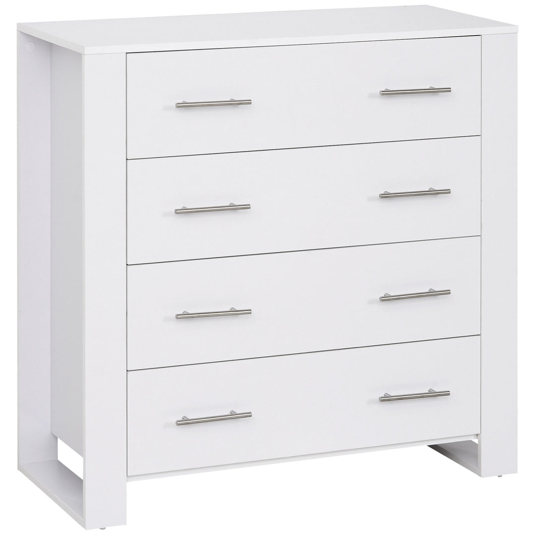 HOMCOM Particle Board 4-Drawer Bedroom Cabinet White