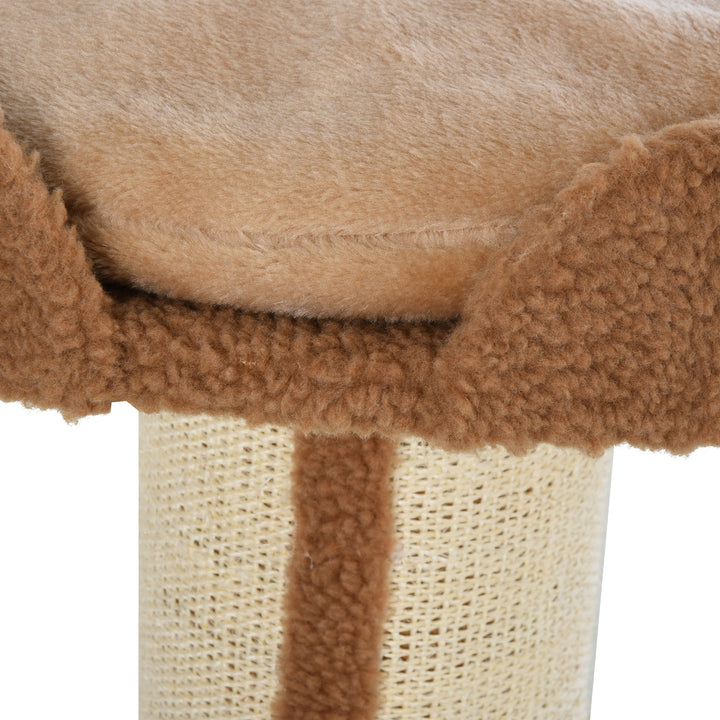 91cm Cat Tree Kitten Activity Center Play Tower Perches Sisal Scratching Post Lamb Cashmere Brown