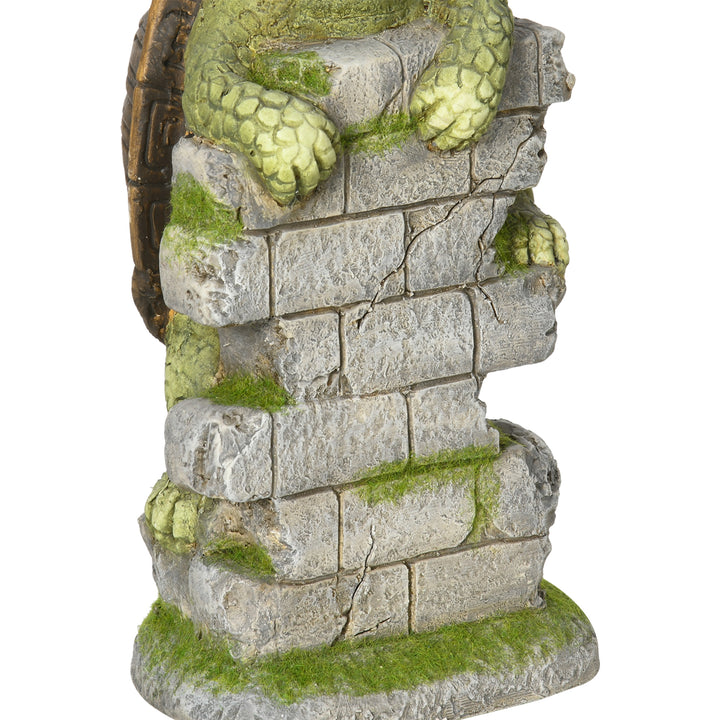 Vivid Tortoise Art Sculpture with Solar LED Light, Colourful Garden Statue, Outdoor Ornament Home Decoration for Porch, Deck, Grass