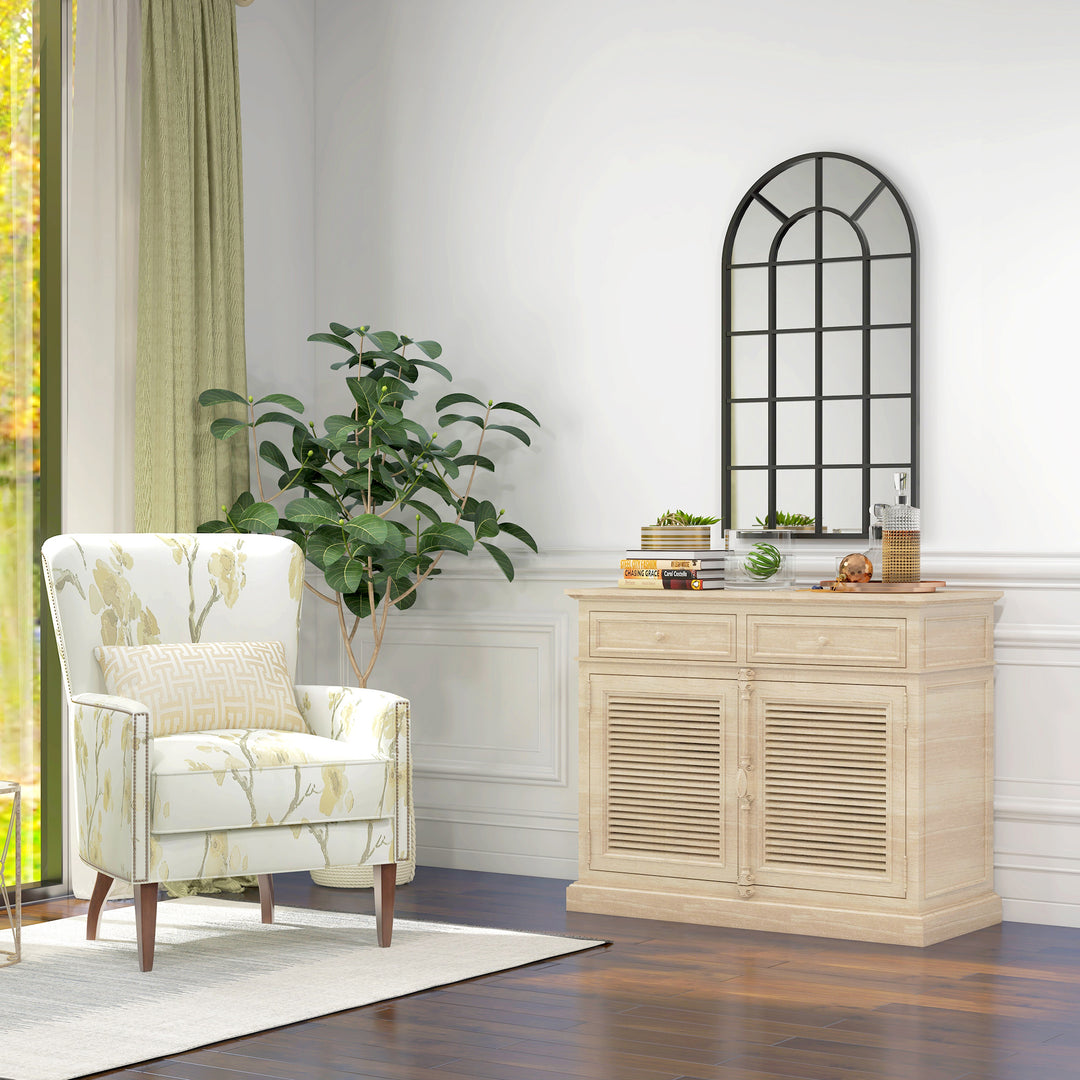 Arched Decorative Wall Mirror, Modern Window Mirror for Home Decor 110 x 62 cm