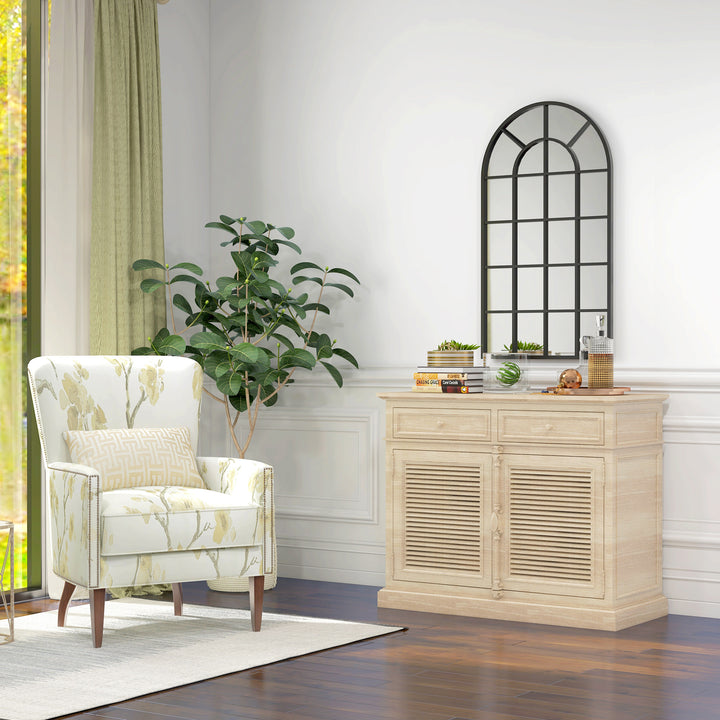 Arched Decorative Wall Mirror, Modern Window Mirror for Home Decor 110 x 62 cm