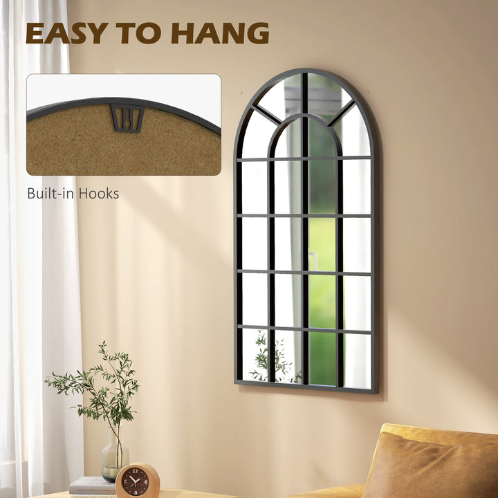 Arched Decorative Wall Mirror, Modern Window Mirror for Home Decor 110 x 62 cm