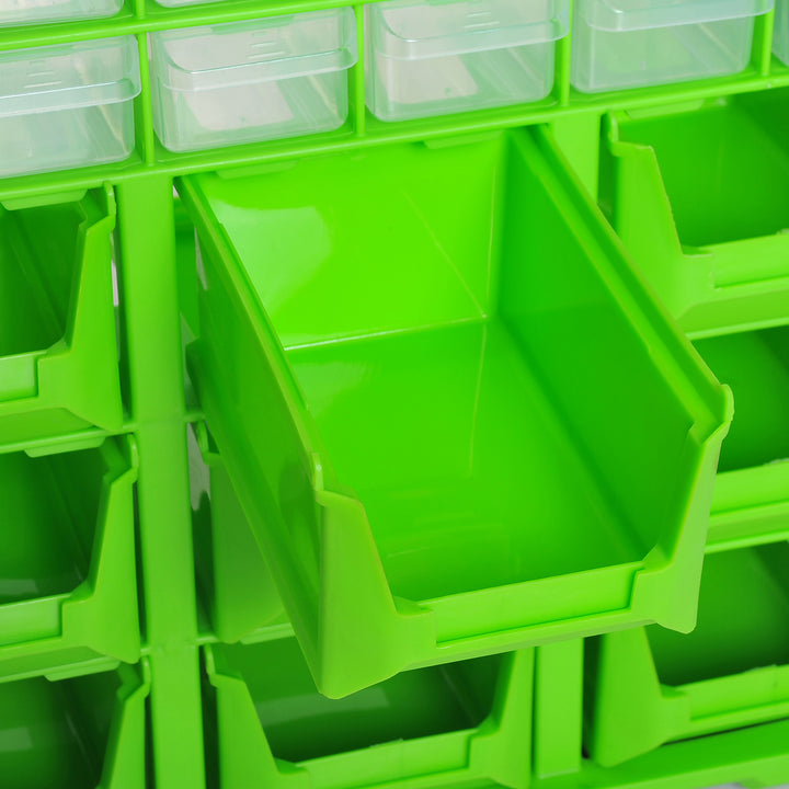 39 Drawer Storage Cabinets, 38Lx16Dx47.5H cm, Plastic-Green