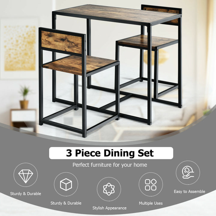 Compact Table and Chair Set-Coffee
