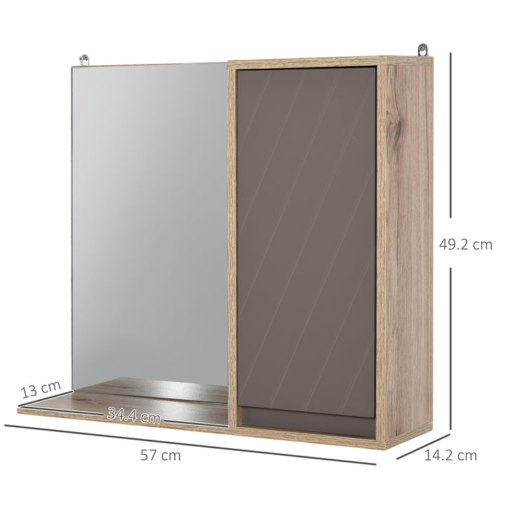 MDF Wall Mounted Bathroom Cabinet w/ Mirror