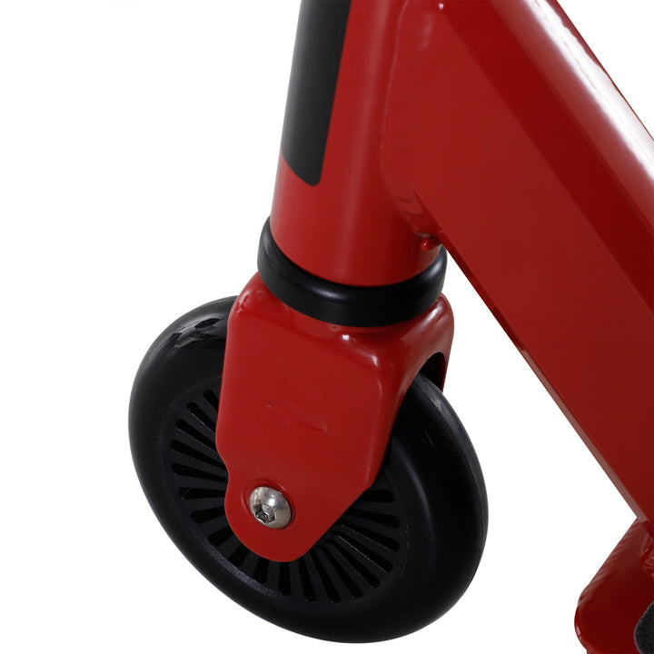 Teens Adult Street Stunt Kick Scooter Intermediate and Beginner Freestyle Tricks Scooters For 14+ w/ Rear φ10cm Wheel&Brake - Red