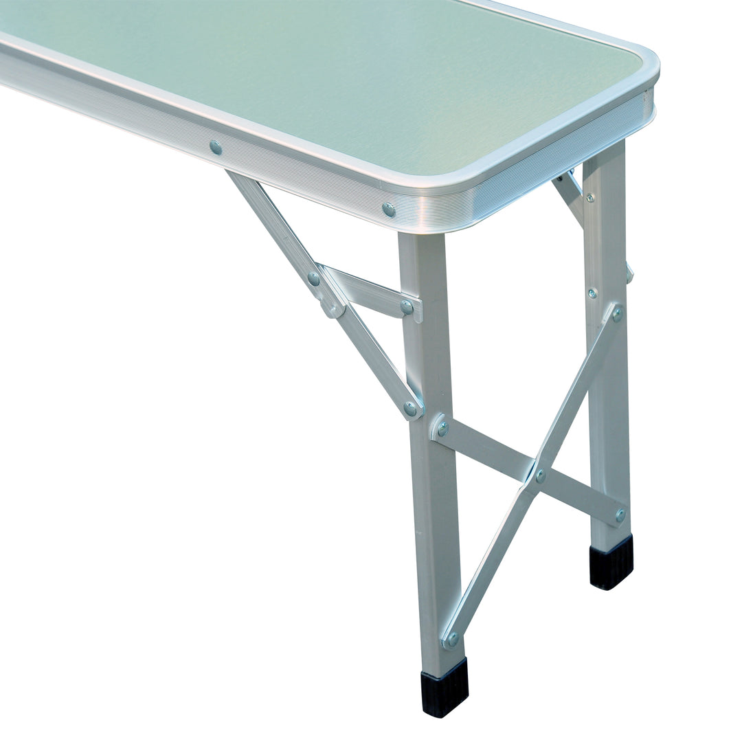 3pc Folding Picnic Table Bench Set Foldable Portable Outdoor Stools Garden BBQ Patio Party Camping Aluminum