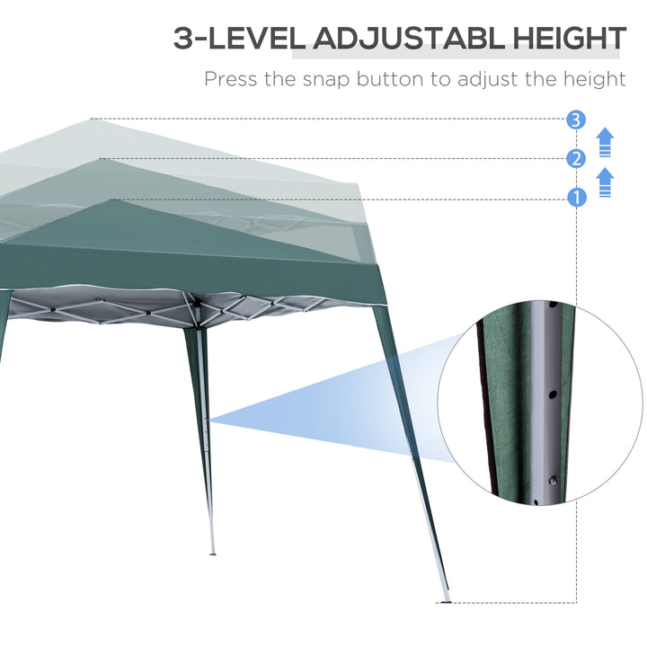 Pop-Up Tent,  3Lx3Wx2.4H m-Green