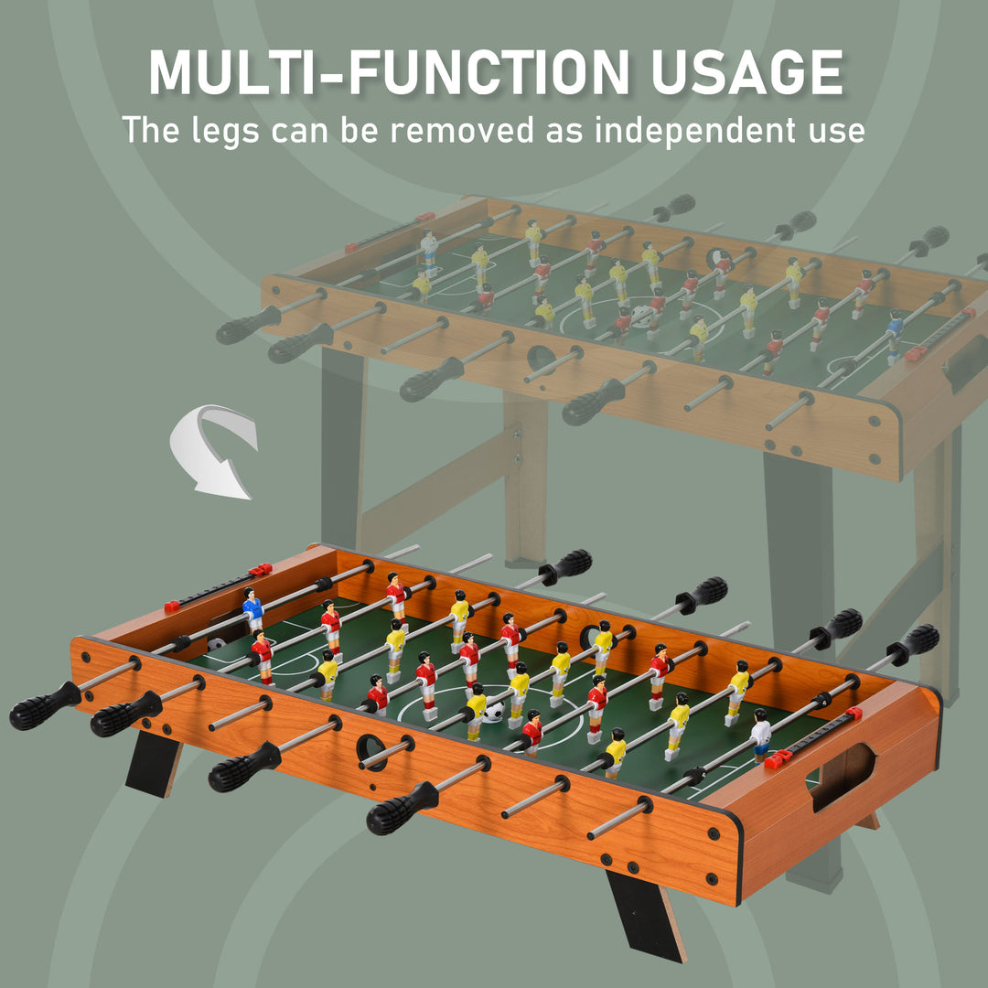 Soozier Foosball Table Heavy Duty  84.5cm for Arcades, Pub, Game Room, 8 Rods, 2 Balls