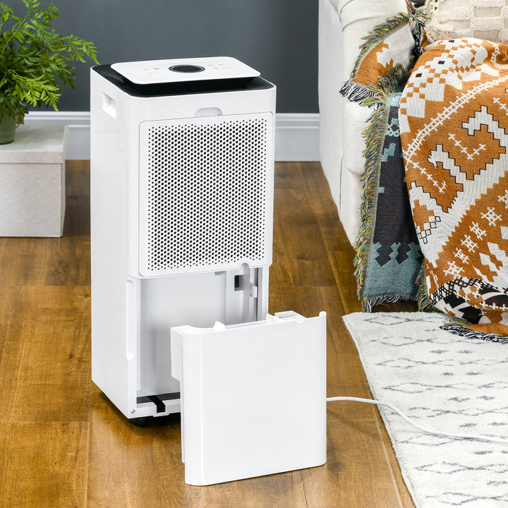 3500mL Portable Dehumidifier with Air Purifier, 24H Timer, 5 Modes, 16L/Day, for Home Laundry, White