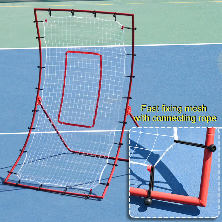 Steel Frame Adjustable 5-Angle Rebounder Goal Red/White