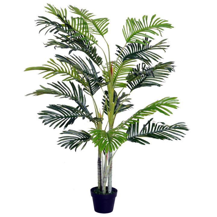 150cm(5ft)  Artificial Palm Tree Decorative Indoor Faux Green Plant w/Leaves Home Décor Tropical Potted Home Office