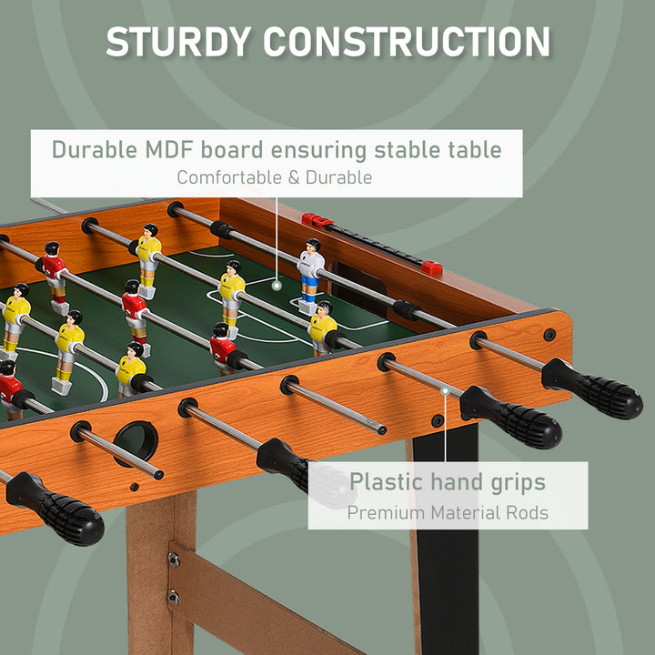 Soozier Foosball Table Heavy Duty  84.5cm for Arcades, Pub, Game Room, 8 Rods, 2 Balls