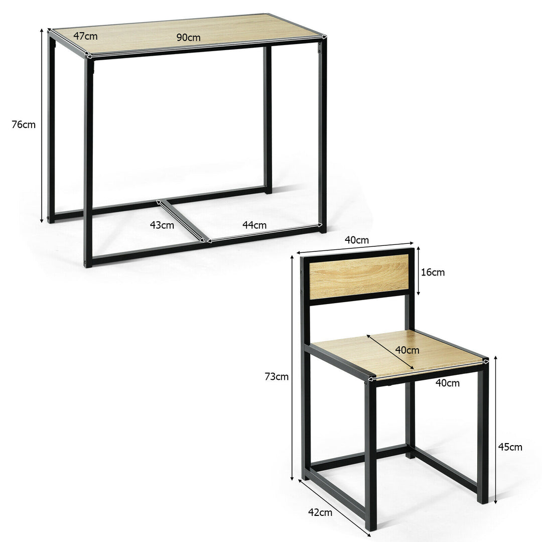 Compact Table and Chair Set-Natural