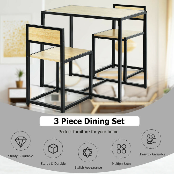 Compact Table and Chair Set-Natural