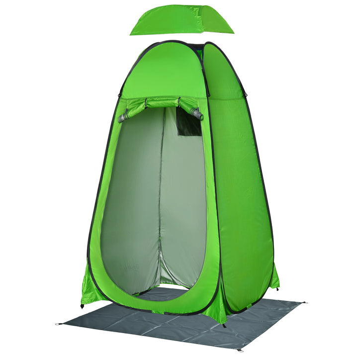 Camping Shower Tent Pop Up Toilet Privacy for Outdoor Changing Dressing Bathing Storage Room Tents, Portable Carrying Bag for Hiking, Green