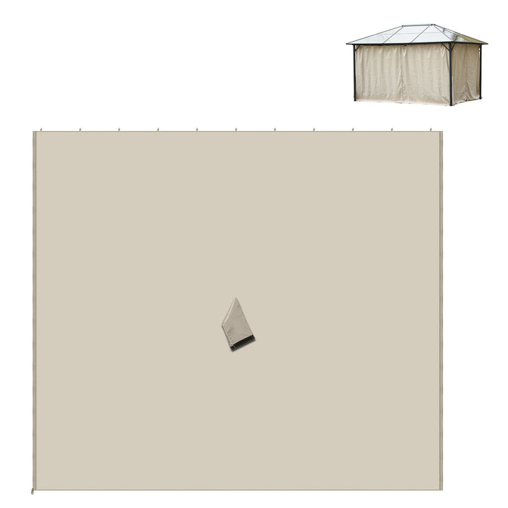 Outsunny 4 Pack Universal Gazebo Replacement Sidewalls Privacy Panel for Most 3 x 3m Gazebo Canopy Pavillion Outdoor Shelter Curtains Beige