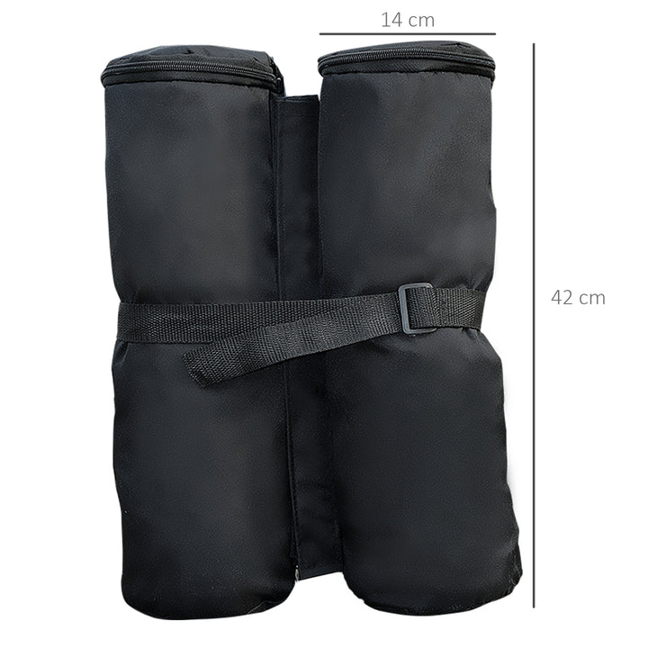 Outsunny 4pcs Gazebo Weight Sand Bag Bags Leg Weights Marquee Tent Canopy Base