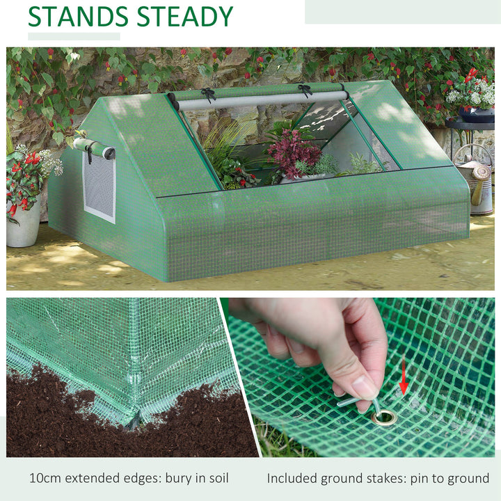 Portable Garden Small Greenhouse-Dark Green